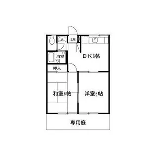 エステートピア築山二番館【2階】の間取り