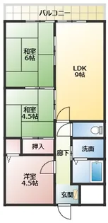リヴェール三室【3階】の間取り