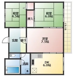 クィーン魚昌【3階】の間取り