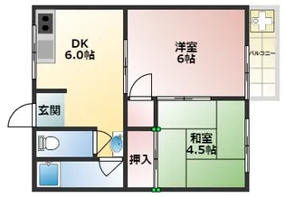 二上マンション【2階】の間取り