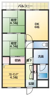 べルシーダ筒井【4階】の間取り