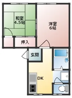 シティハイツコスモ【2階】の間取り