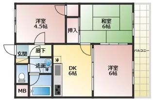ル・ソレイユ結崎【2階】の間取り