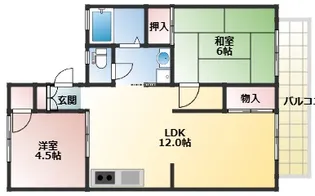 舟戸ハイツ 南棟【1階】の間取り