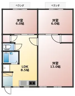 シティコスモ高田【2階】の間取り