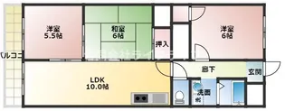 セントラルコート香芝【2階】の間取り