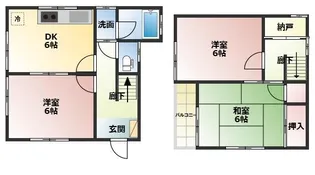 奈良県北葛城郡王寺町元町1丁目【一戸建】の間取り