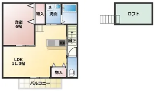 1LDKの間取り画像