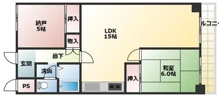 ガーデンハイツ香芝【2階】の間取り