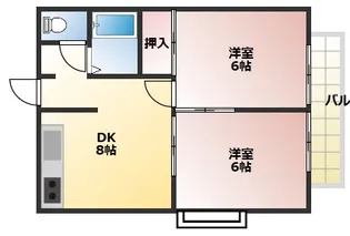 エステートピア尼ヶ辻【2階】の間取り