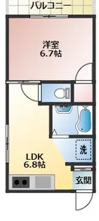 シティコスモ田原本Ⅱ【105号室】の間取り