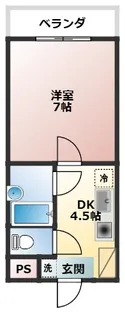 コートフラッツ万葉【2階】の間取り