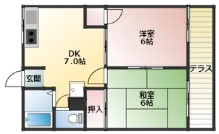 レピュート北野【2階】の間取り