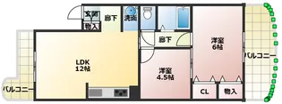 第1岡田マンション【2階】の間取り