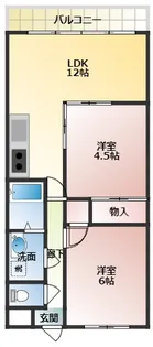 ディアコート王寺【3階】の間取り