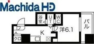 甲斐町エヌエム・キャトフ・ヴァン・アン【2FC号室】の間取り