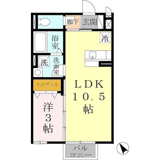 アネックス大仙【103号室】の間取り
