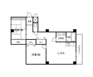 ガーデンコート山之内【1階】の間取り