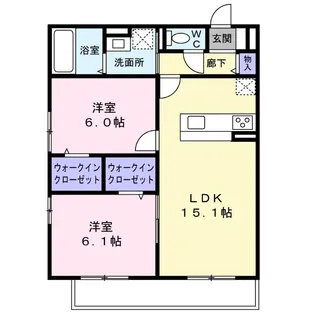 シャブラン【203号室】の間取り