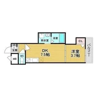 F asecia Pur 湊【302号室】の間取り