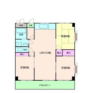 コーポ愛【2B号室】の間取り