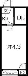 ハセロイヤル南住吉【3階】の間取り