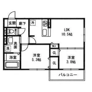 ボヌールコート【302号室】の間取り