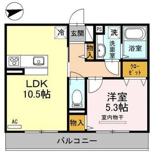 プランドール花田Ⅱ【202号室】の間取り