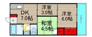 絢野ビル【302号室】の間取り
