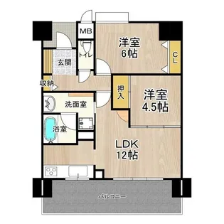 フェニックス堺東【1302号室】の間取り