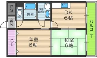 コーポアオイ【201号室】の間取り