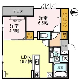 メゾンドール北野田【105号室】の間取り