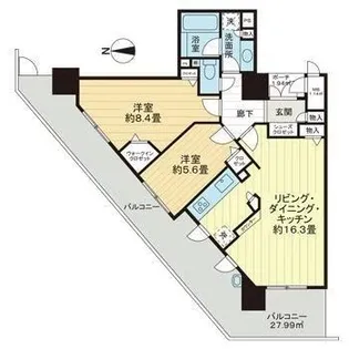 ローレルコート北野田【18階】の間取り