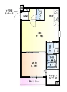 フジパレス堺三国ケ丘Ⅴ番館【202号室】の間取り