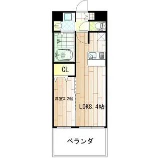 オリエンテム宿院南【803号室】の間取り