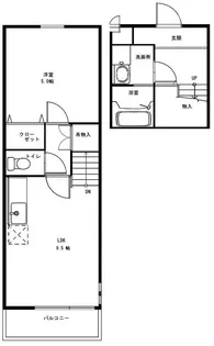 カーサ ブルピノ【206号室】の間取り