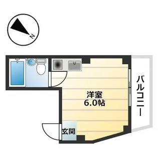 ティーホームズ賑【401号室】の間取り