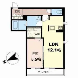 ネオ 香ヶ丘【202号室】の間取り