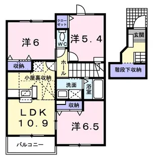 キャンパニュールB棟【202号室】の間取り