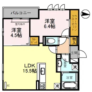 メゾンドール北野田【305号室】の間取り