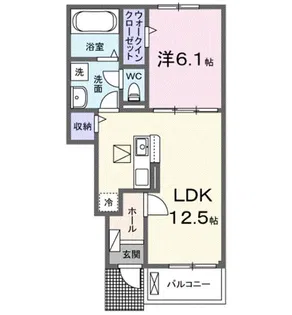 ゾーナ・ヴェルデⅡ番館【1階】の間取り