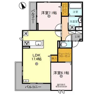 Avancee鳳【A301号室】の間取り
