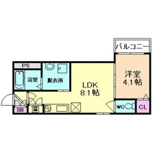 F asecia 諏訪ノ森【3階】の間取り