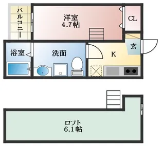 大阪府堺市西区鳳北町4丁【アパート】の間取り
