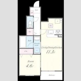 サニーハウス【1階】の間取り