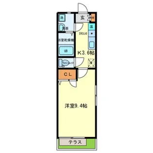 メゾン長曽根B棟【1階】の間取り