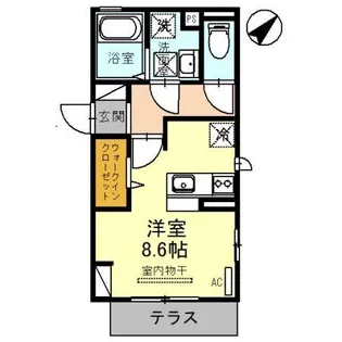 1Kの間取り画像