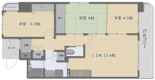 マーレ羽衣【5階】の間取り