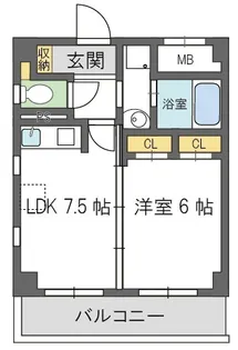 TSカーサSECONDO【3階】の間取り
