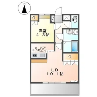 グレイスヒルアート【1階】の間取り